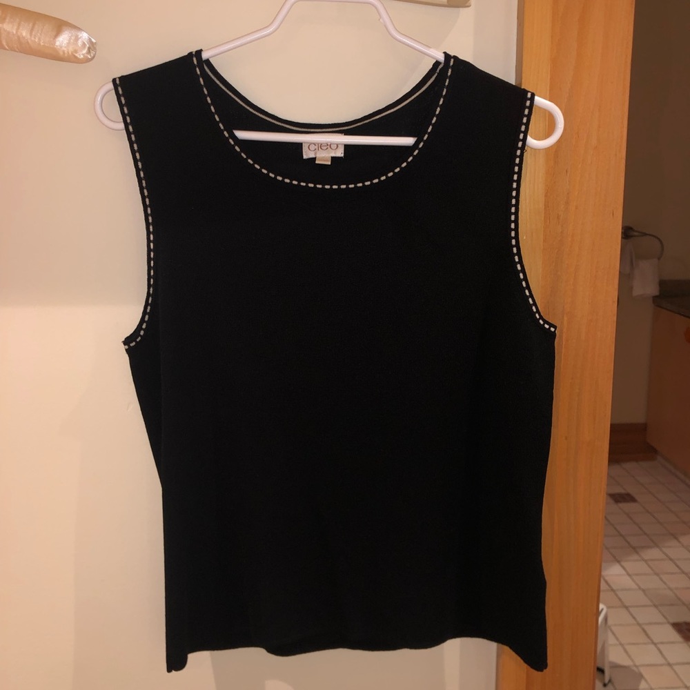 Black cleo sleeveless blouse